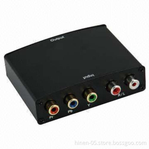 YPbPr+R/L to HDMI Converter, Supports Highest Video Resolution Up to 1,080P